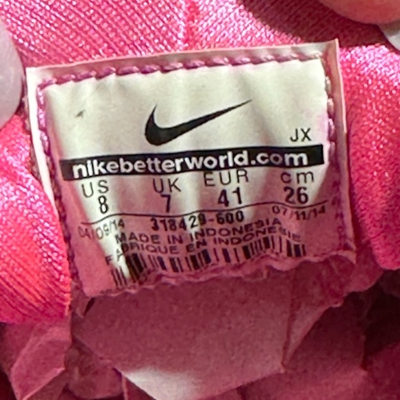 Nike Women's Pink and Black Sneakers - Picture 3 of 5